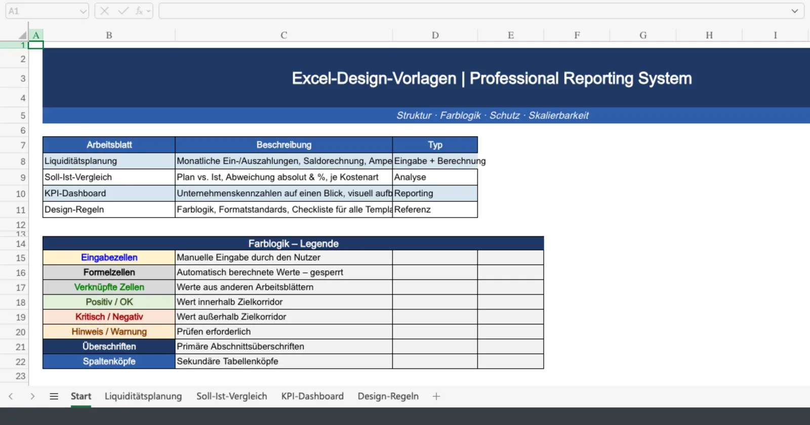 Vorschau von Excel_Design_Vorlagen.xlsx