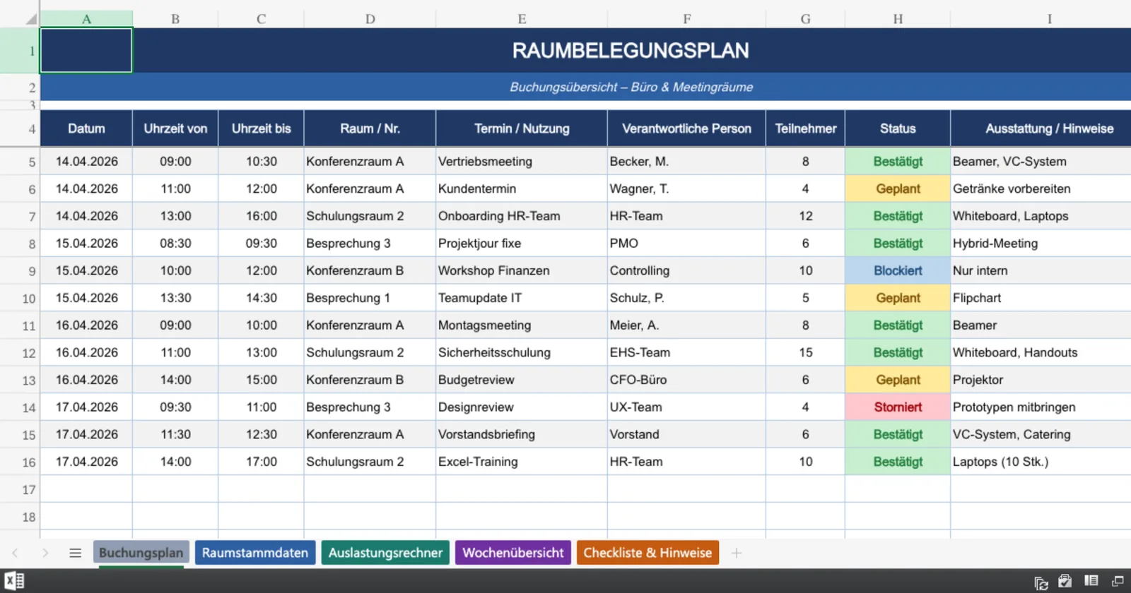Vorschau von Raumbelegungsplan.xlsx