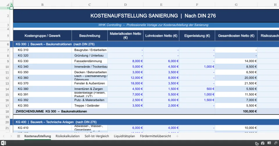 Vorschau von Sanierung_Kostenaufstellung_WHK.xlsx