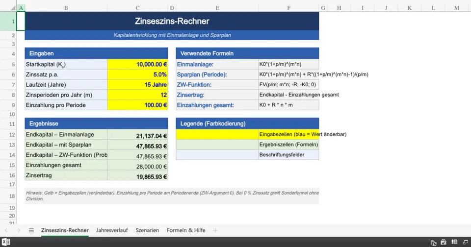 Vorschau von Zinseszins_Rechner.xlsx