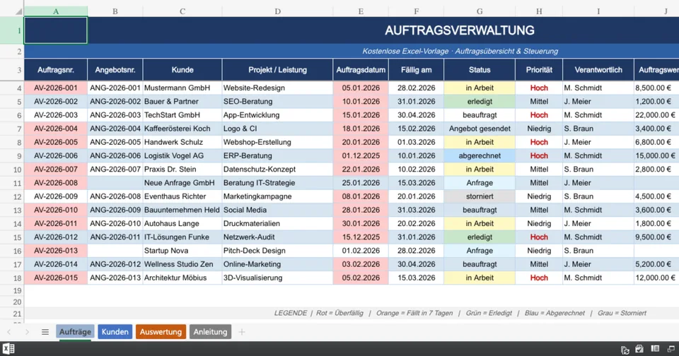 Vorschau von Auftragsverwaltung.xlsx