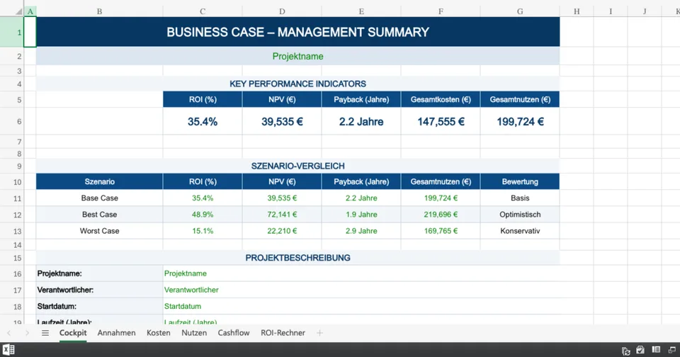 Vorschau von Business_Case_Vorlage.xlsx