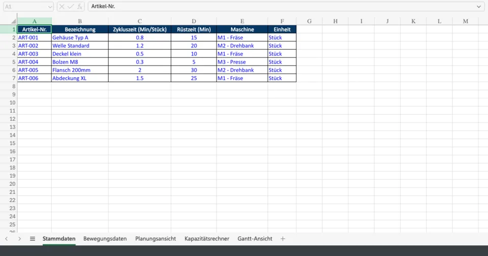 Vorschau von Produktionsplanung_Excel.xlsx