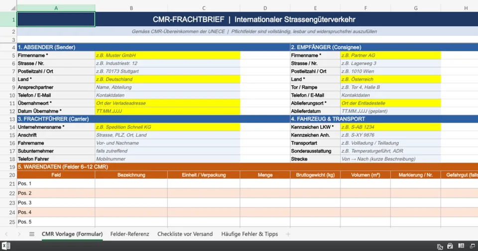 Vorschau von CMR_Vorlage.xlsx
