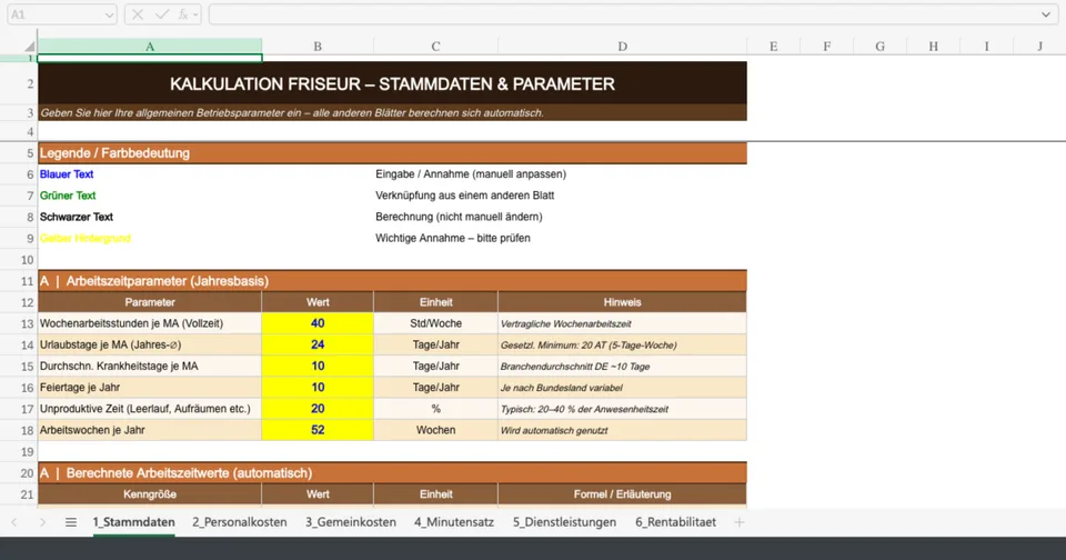 Vorschau von Kalkulation_Friseur.xlsx