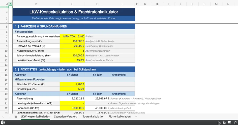 Vorschau von LKW_Kostenkalkulation.xlsx