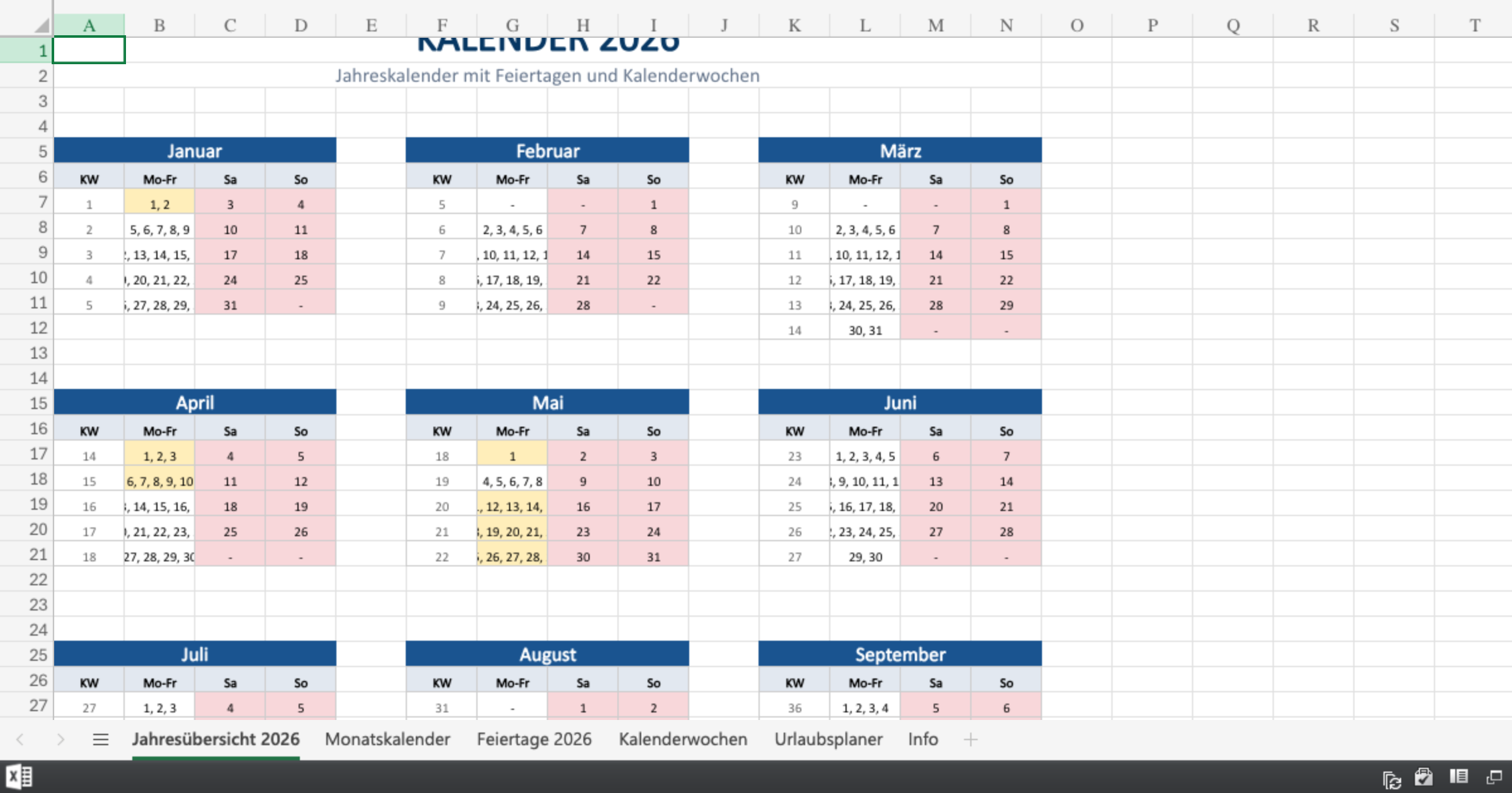 Vorschau von Kalender_2026.xlsx