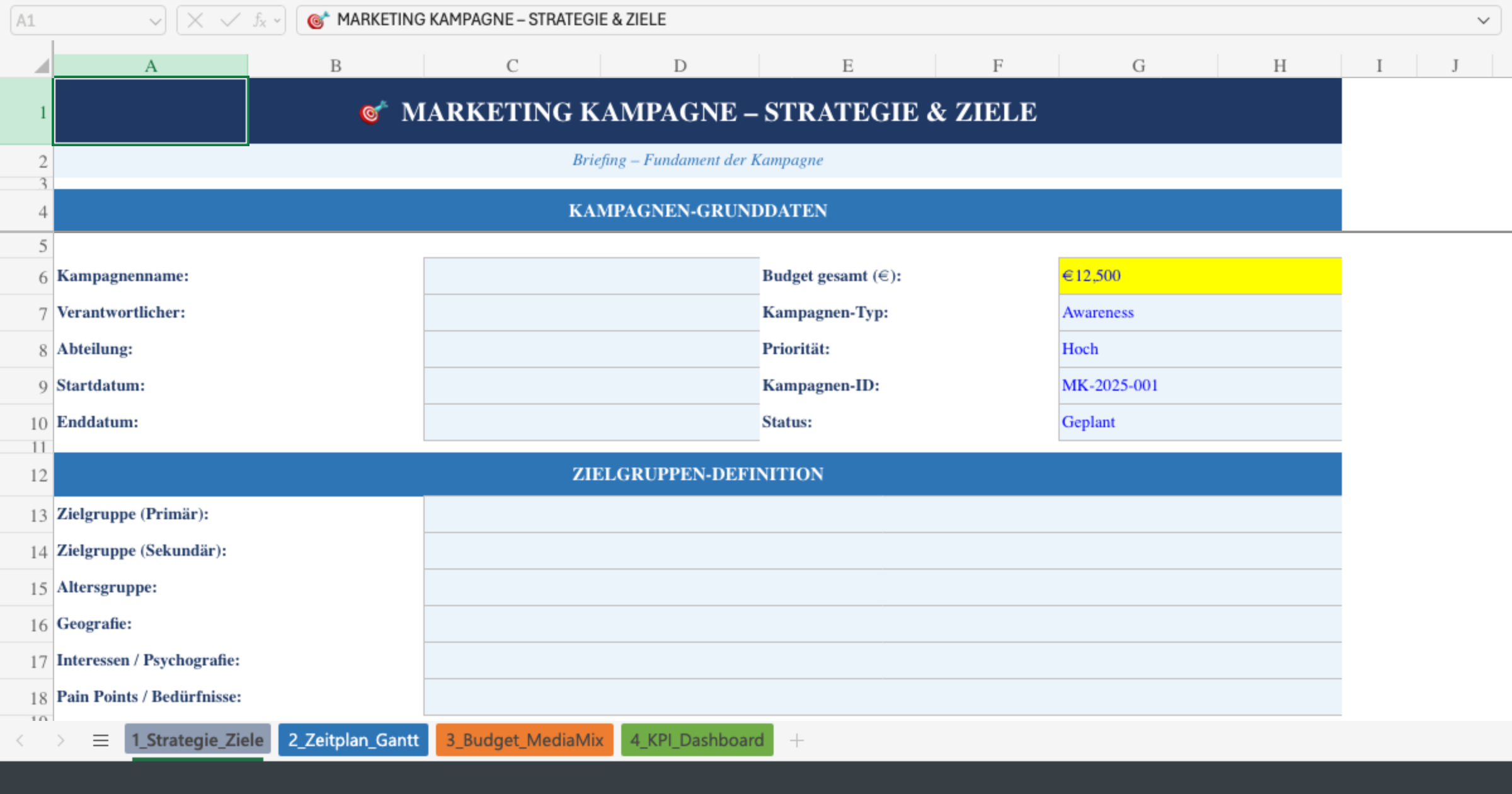 Vorschau von Marketing_Kampagne_Vorlage.xlsx