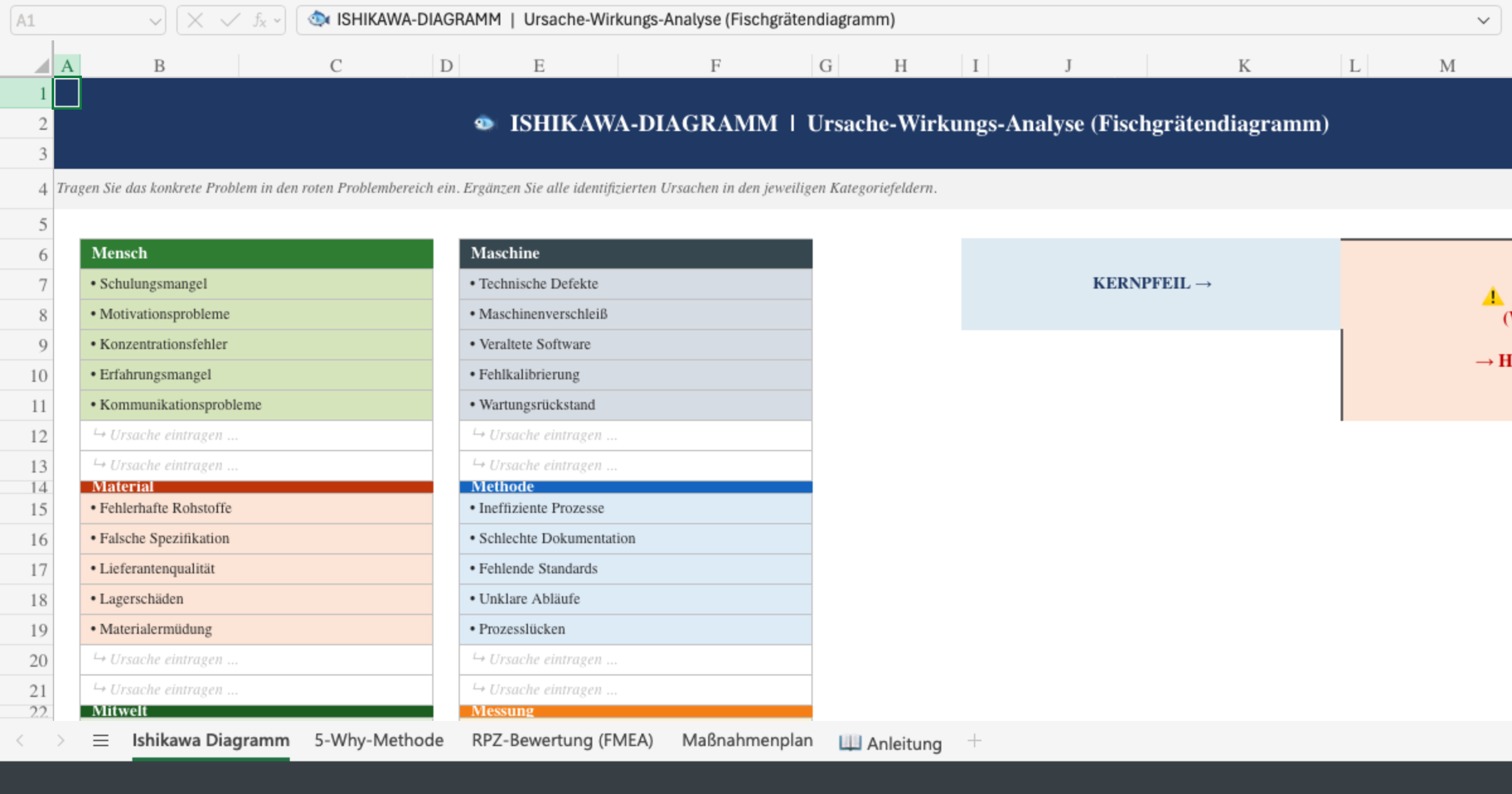 Vorschau von Ishikawa_Diagramm_Vorlage.xlsx